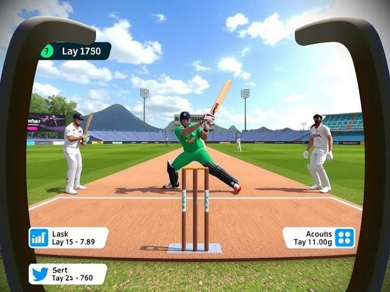 Cricket Fielding Blitz VR gameplay screenshot